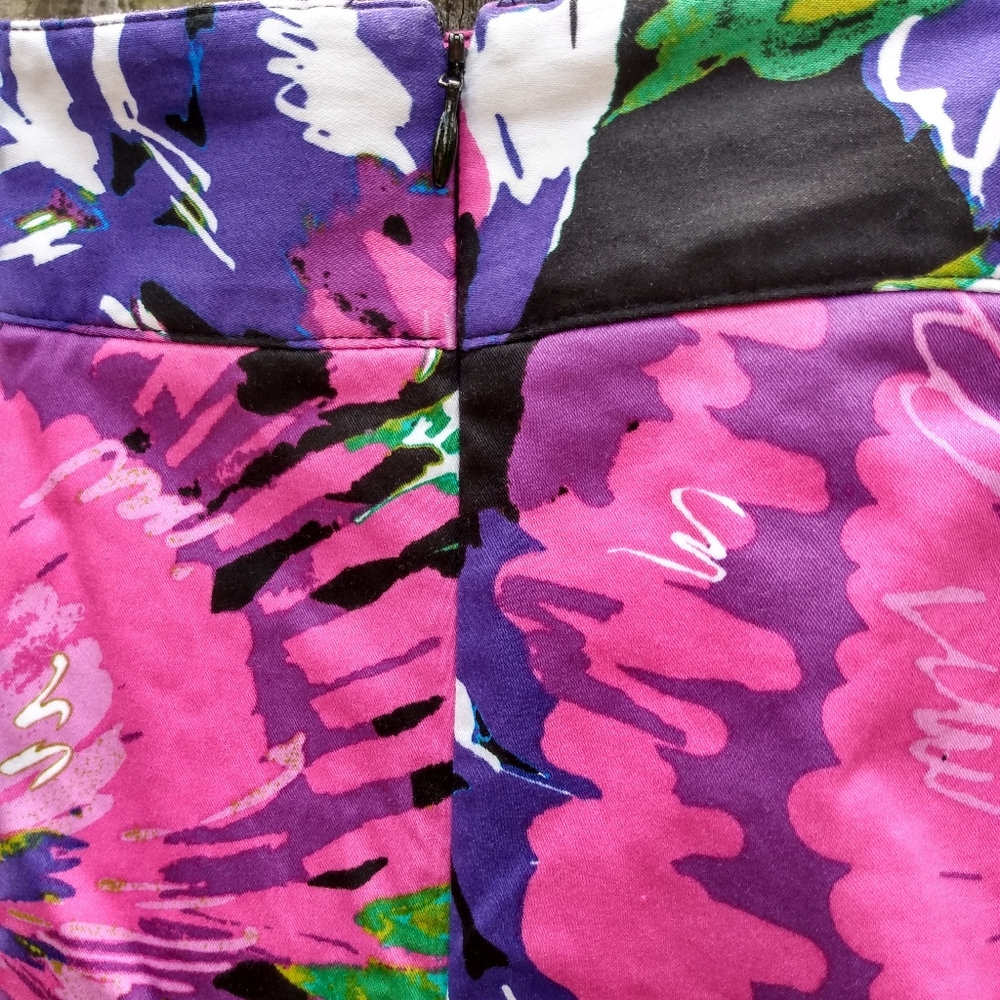 Lane Bryant Floral Multi Color & Black Skirt SZ 18 - Picture 5 of 7